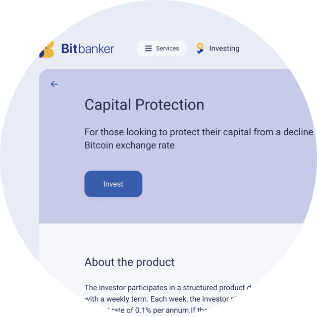 Purchase the "Capital Protection" product in the "Investing" section